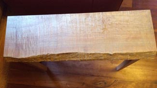 Rubus Woodworks Live edge maple slab side table
